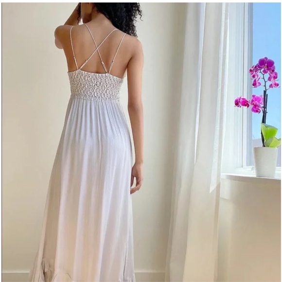 FREE PEOPLE Adella Maxi Slip Dress in Stardust light size XS - Picture 2 of 7